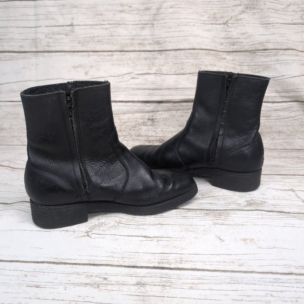 Inouk Lined Black Leather Zipper Closure Boots Women Size 7 - Picture 8 of 10